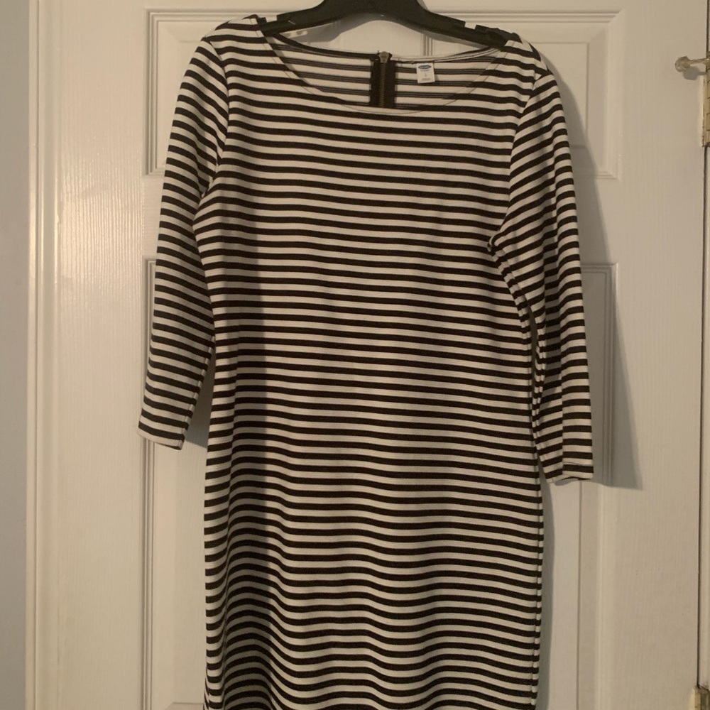 Black and White Striped Dress